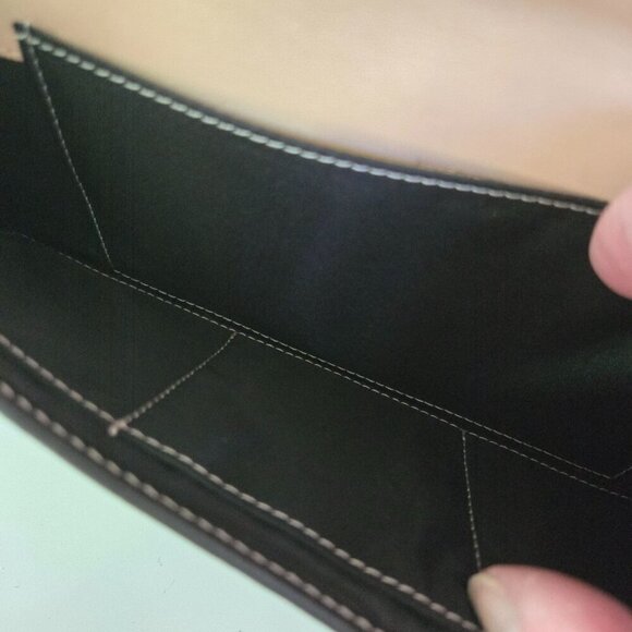 Coach 1941 Vintage Rare Black Embossed Logo Snap Clutch Wallet Like New - Picture 4 of 5